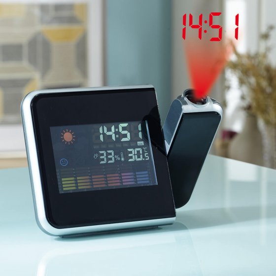 Weerstation met projectieklok