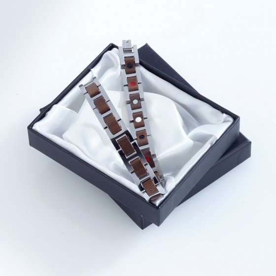 Magnetische armband met houten kern 