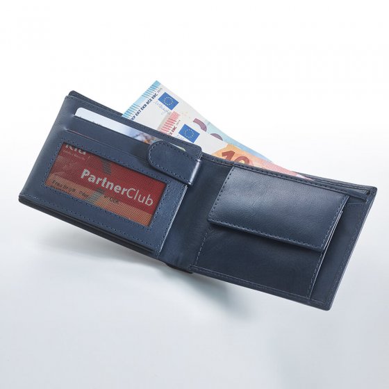 Leren veiligheidsportefeuille Marine