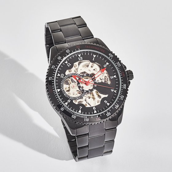 Automatisch horloge 'Squelette Noir' 