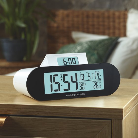 Radiografische wekker met 'Pop-up'-display
