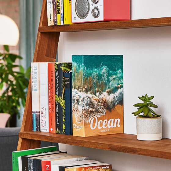 Boekcassette met cilinderslot  "Oceaan" 