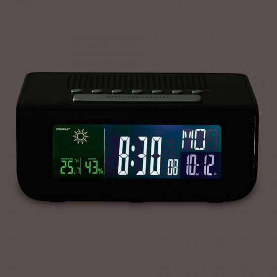 Wekkerradio met weerstation 