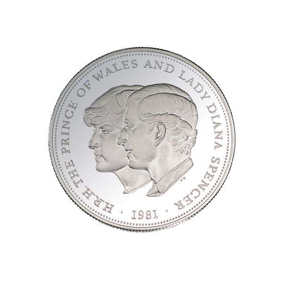1 crown huwelijk prins Charles en lady Diana 