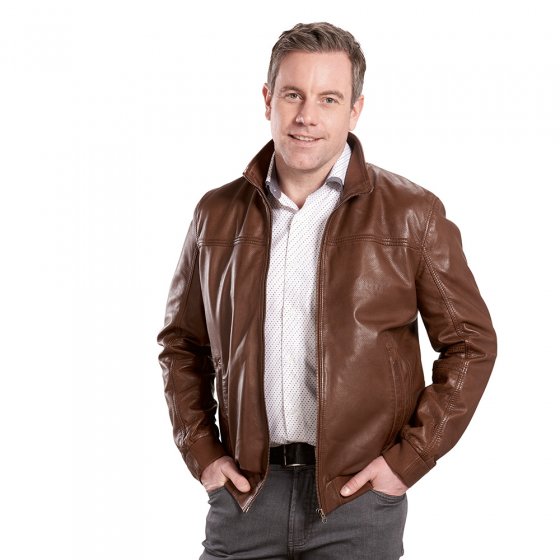 Hoogwaardige blouson van lamsleer 