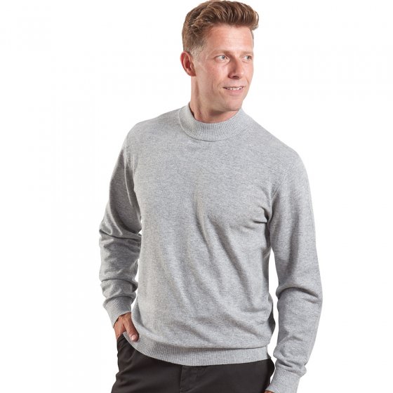 Trui met een opstaande kraag 3XL | Grijsgemêleerd