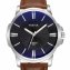 Herenhorloge met zwarte leren band - 2