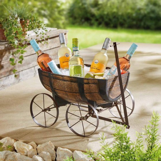 Plantenschotel op wieltjes 