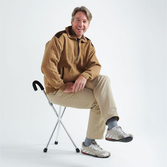 Wandelstok met zitje