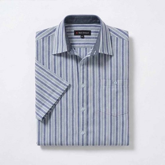 Jaquard overhemd 3XL (47/48) | Blauw