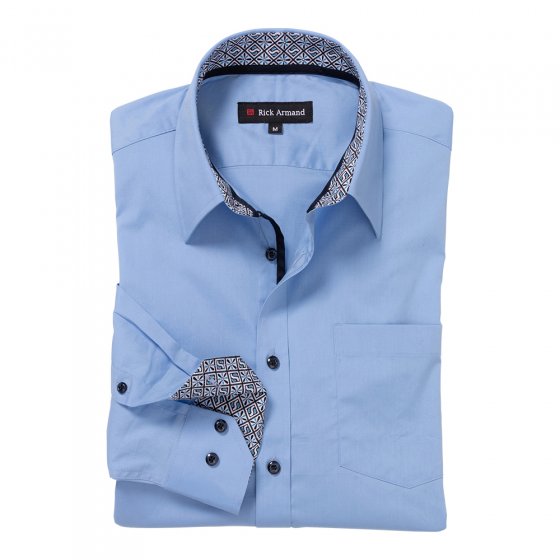 Stretchshirt met contrasten 