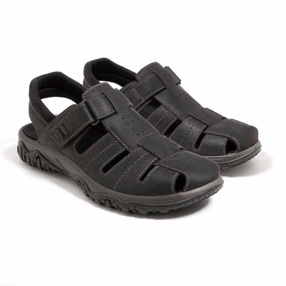 Heren klittenbandsandaal 46 | Zwart