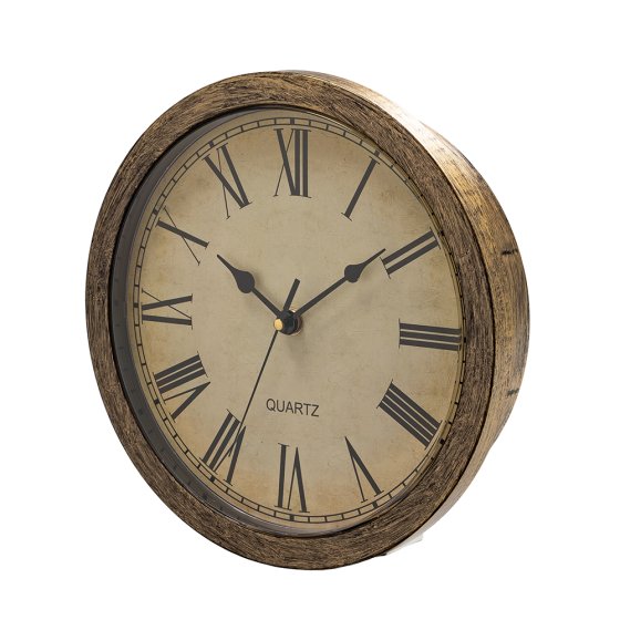 Elegante wandklok met opbergvakje 