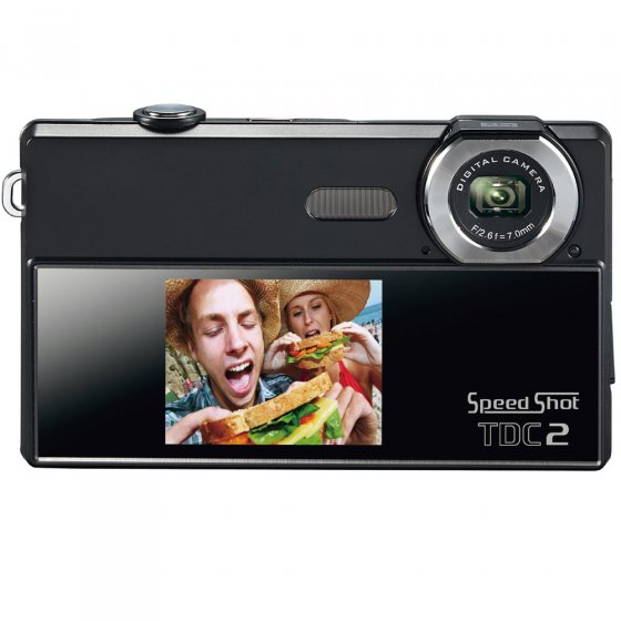 Digitale camera met dubbel scherm