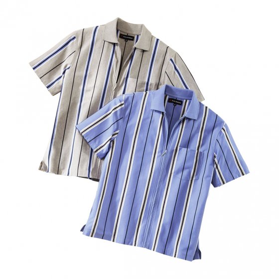 Jerseyshirt met doorlopende ritssluiting 