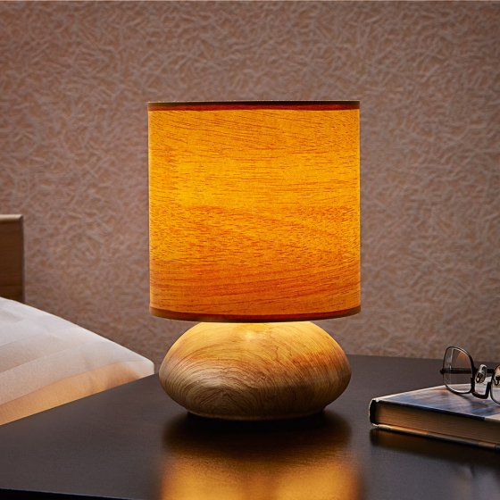 Touch-lamp in hout-decor 