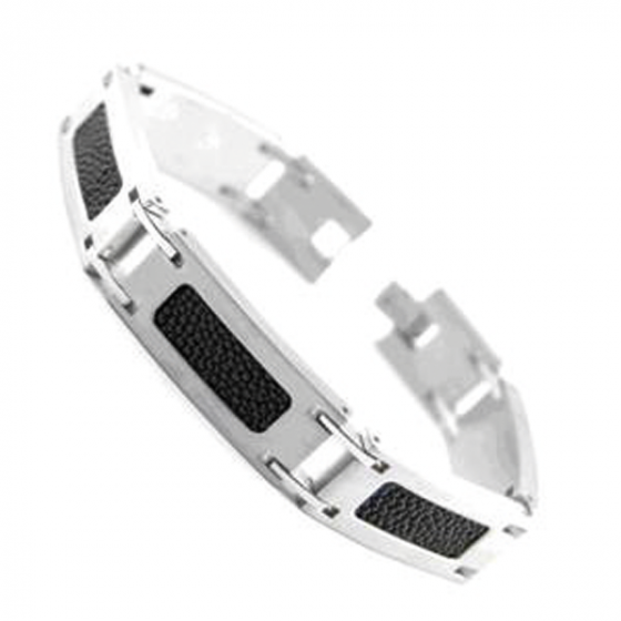 Magneetarmband met roggenleer 