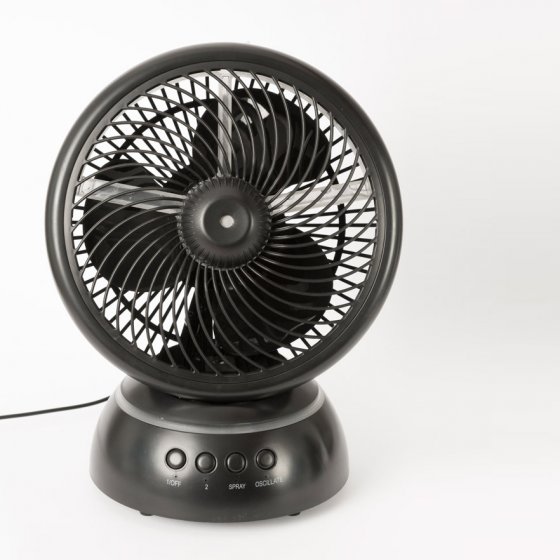 Ventilator met sproeinevelfunctie 