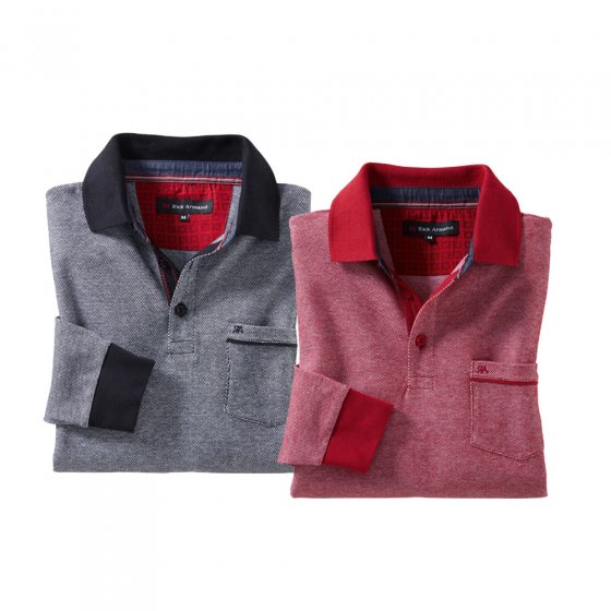 Piquéshirt in structuur-look