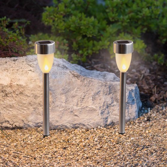 Solar-vlammenlichtset Set van 5