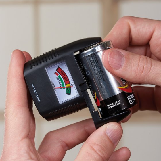 XXL-batterijbewaardoos met tester 