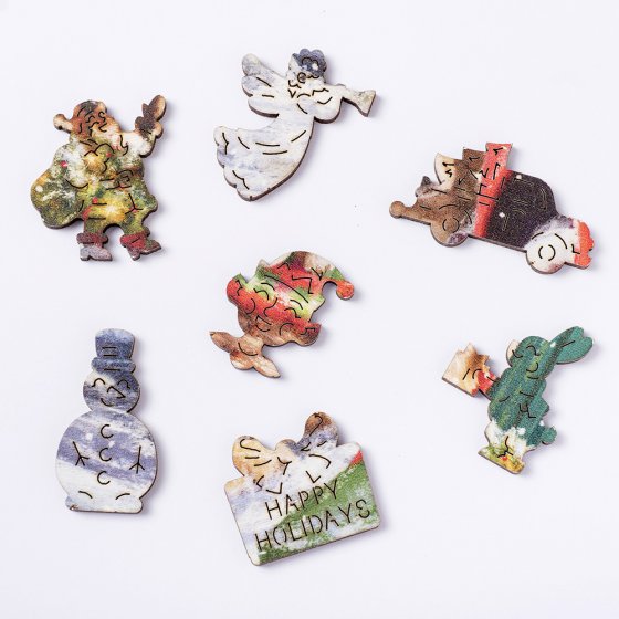Houten puzzel ’Kersthelpers’ 