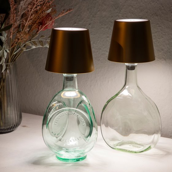 De creatieve flessenlamp 