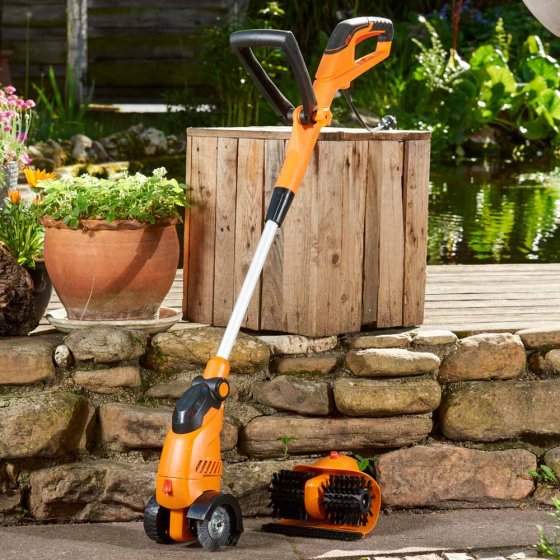 Vloerreiniger met verwisselbare borstels 