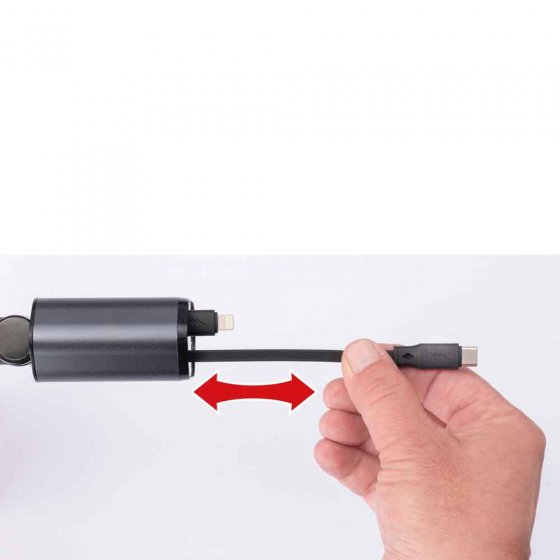 4-in-1 autolader met 4 kabels 