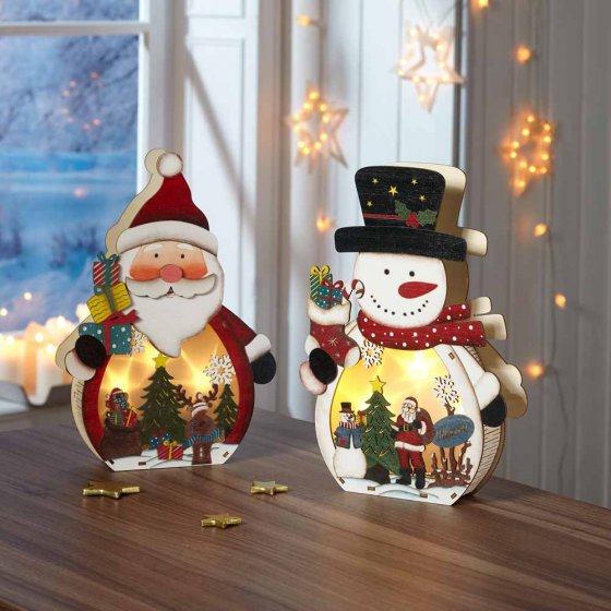 LED-kerstfiguren in set van 2