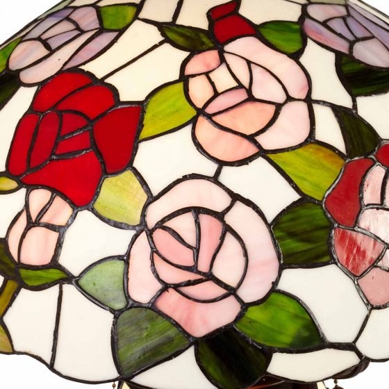 Tafellamp "Rozen" in Tiffany-stijl 