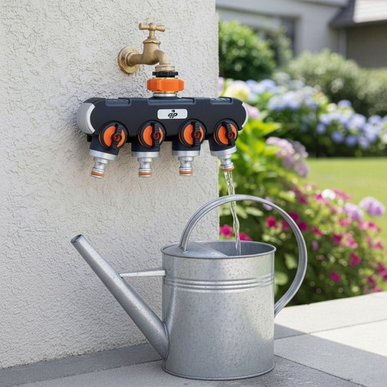 Waterkraanverdeler 4-voudig 