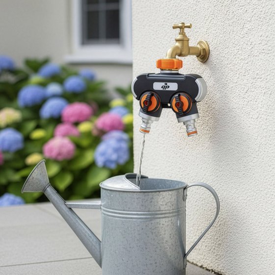 Waterkraanverdeler 2-voudig 