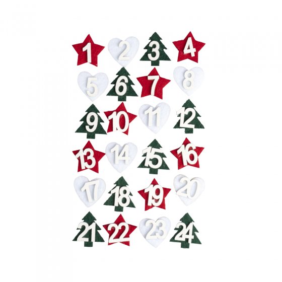 Viltstickers "Adventskalender"
