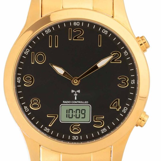 Gouden radio-armbandhorloge 