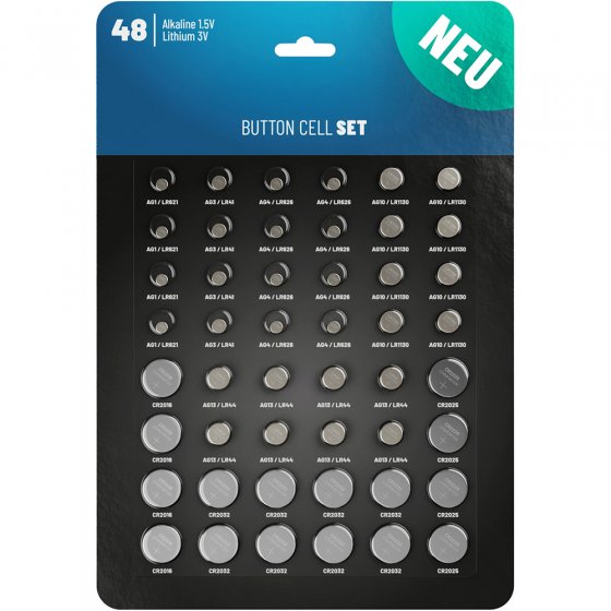 48-delige assortiment knoopcelbatterijen 