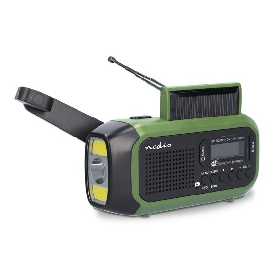 DAB+ Handdynamo- en Solarradio 