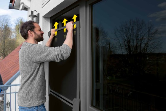 Telescopisch hor voor balkon- en terrasdeuren, antraciet 