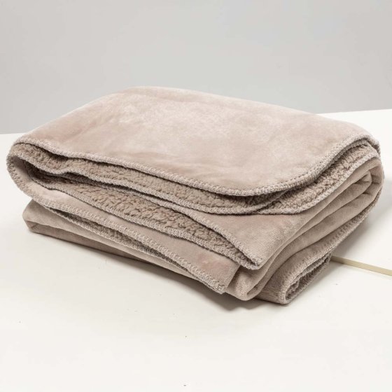 Omkeerbare woon deken Taupe