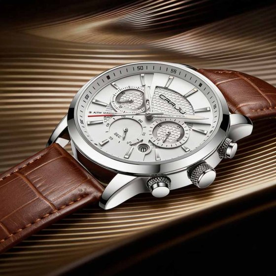 Herenhorloge met sportieve wijzerplaat 