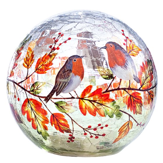 LED-glazen bol "Herfsttijd" 