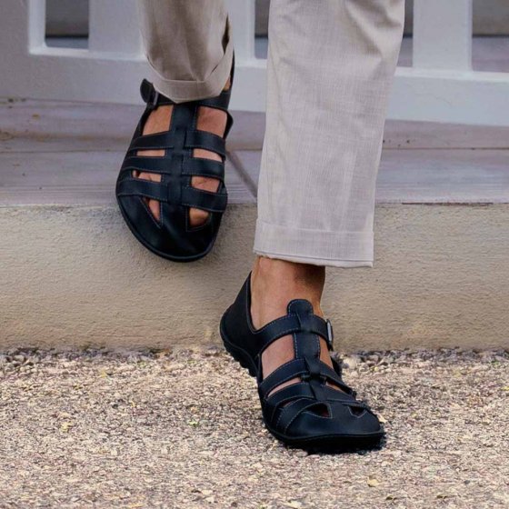 Jaro blotevoetensandalen, zwart 