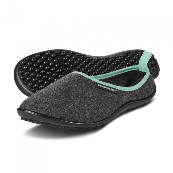 Acasa blotevoetenpantoffels grijs/mint 