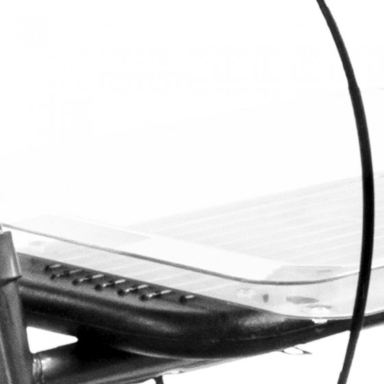 Stalen rollator met dienblad