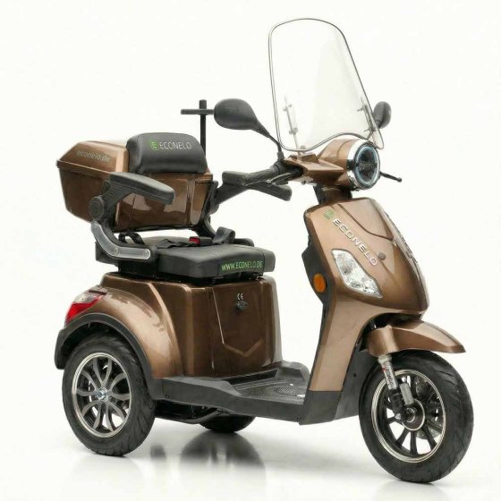 E-Mobil Denia, 3 wielen, lithiumaccu Bruin