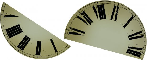Plak-wandklok 
