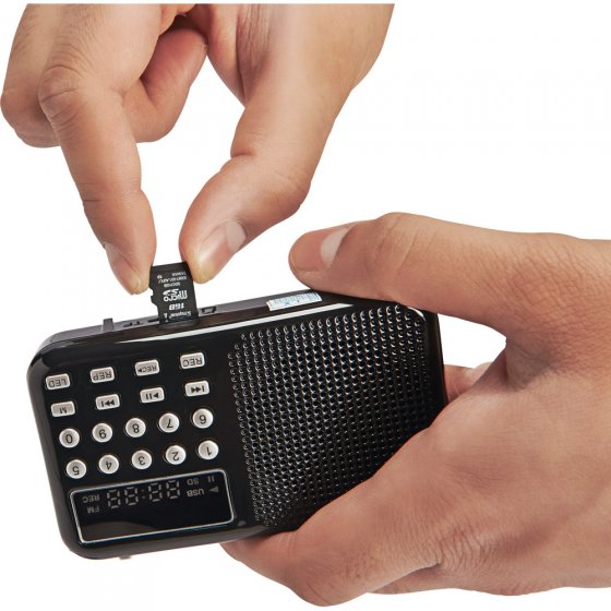 Miniradio met opnamefunctie 