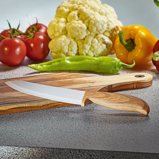 Keramische messenset in hout-look 