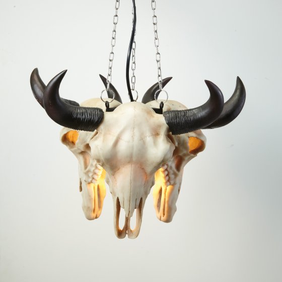 Hanglamp 'Longhorn-schedel' 