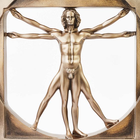 Gebronsd standbeeld ’Vitruvianer’